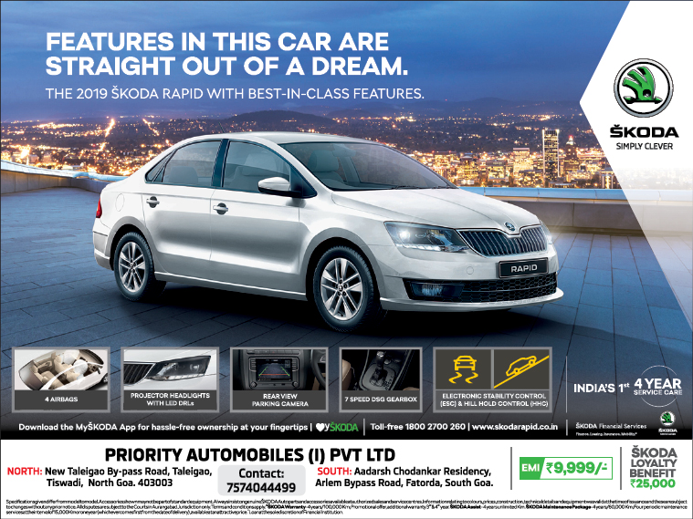 THE 2019 SKODA RAPID WITH                                                           BEST-IN-CLASS FEATURES.